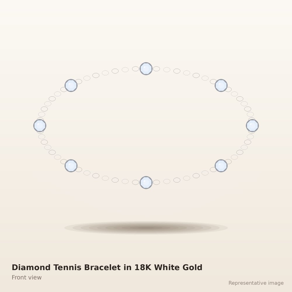 Diamond Tennis Bracelet in 18K White Gold