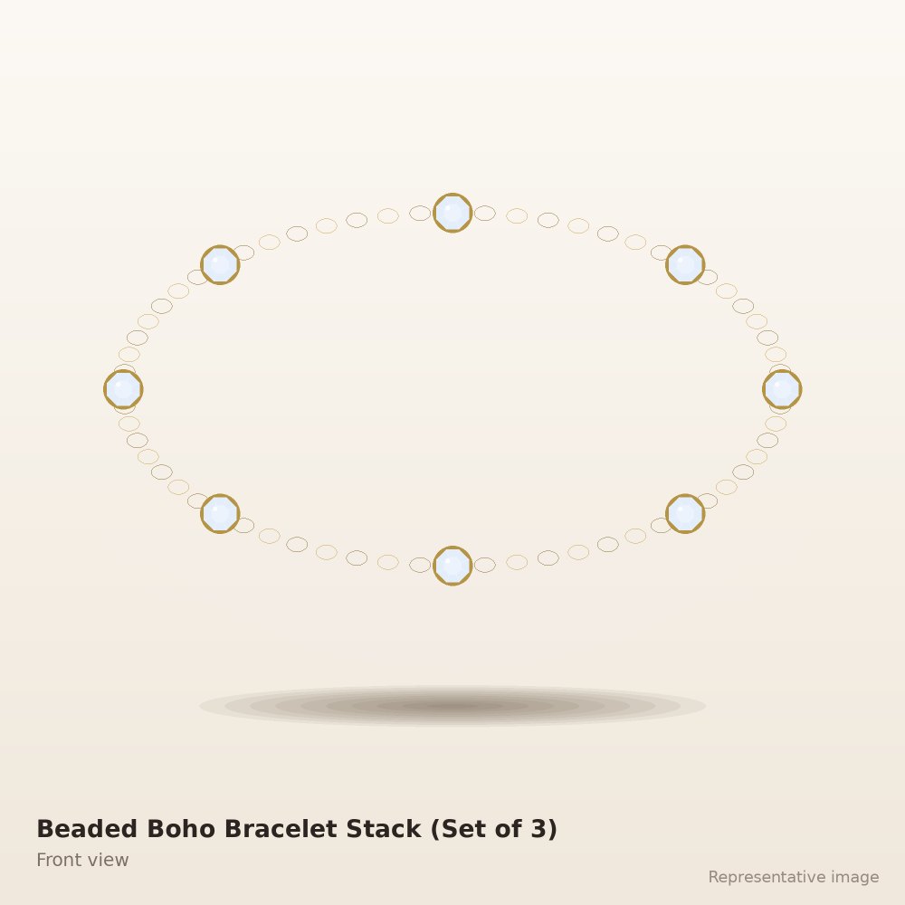 Beaded Boho Bracelet Stack (Set of 3)