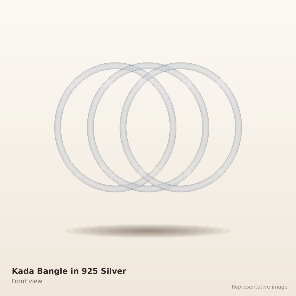 Kada Bangle in 925 Silver