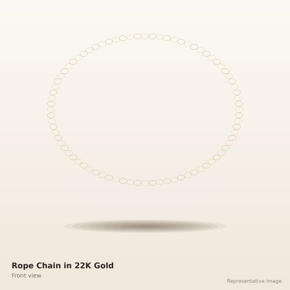 Rope Chain in 22K Gold